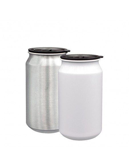 lata de aluminio color blanco para 350 ml. sublimación