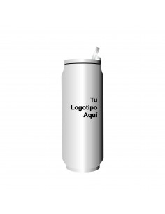 Termo Lata Acero Inoxidable Blanca 500 ml.