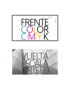 Mil tarjetas 4x1 con barniz al frente y escala de grises