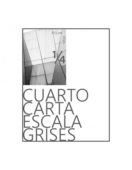 millar de volantes cuarto de carta frente color reverso escala de grises