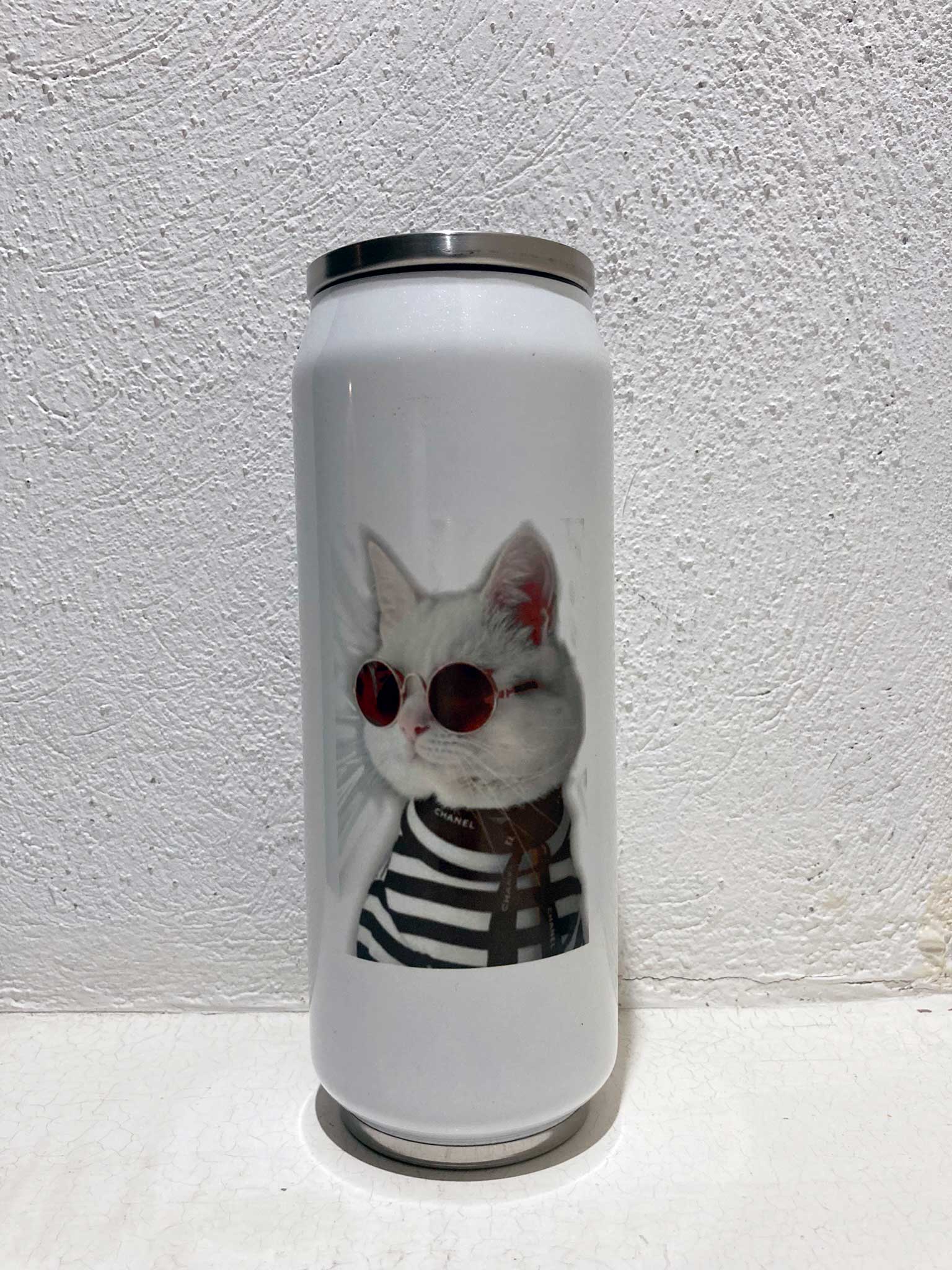 cilindro en sublimación con gatito